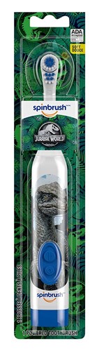 Spinbrush Powered Toothbrush Jurassic World Soft (13683)<br><br><br>Case Pack Info: 24 Units