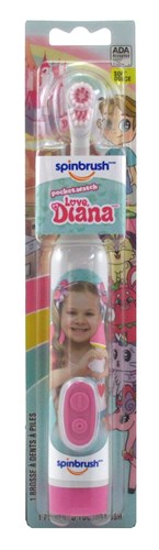 Spinbrush Powered Toothbrush Love Diana Soft (13684)<br><br><br>Case Pack Info: 24 Units