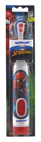 Spinbrush Powered Toothbrush Spiderman Soft (13688)<br><br><br>Case Pack Info: 24 Units