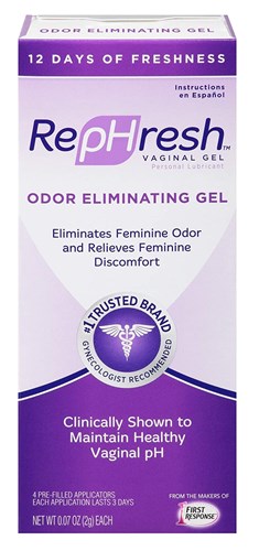 Rephresh Odor Eliminating Gel 4 Applicators 0.07oz (13691)<br><br><br>Case Pack Info: 24 Units