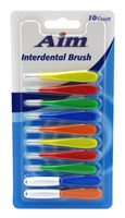 Aim Interdental Brush 10 Count (12 Pieces) (13694)<br><br><br>Case Pack Info: 4 Units