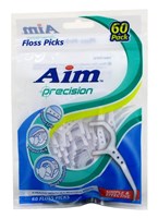 Aim Floss Picks Precision 60 Count (13697)<br><br><br>Case Pack Info: 24 Units