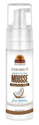 Okay Mousse Extra Hold Coconut 7.5oz (13865)<br><br><br>Case Pack Info: 12 Units