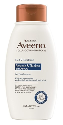 Aveeno Shampoo Fresh Greens Blend Refesh & Thicken 12oz (13949)<br><br><br>Case Pack Info: 4 Units