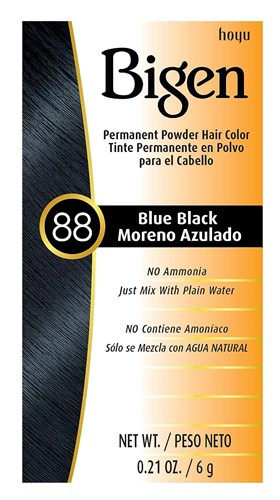 Bigen Powder Hair Color #88 Blue Black 0.21oz (14001)<br><br><br>Case Pack Info: 144 Units