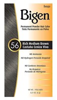 Bigen Powder Hair Color #56 Rich Medium Brown 0.21oz (14010)<br><br><br>Case Pack Info: 144 Units