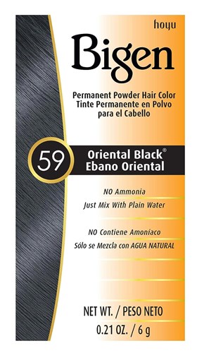Bigen Powder Hair Color #59 Oriental Black 0.21oz (14025)<br><br><br>Case Pack Info: 144 Units
