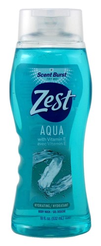 Zest Body Wash Aqua With Vitamin-E Hydrating 18oz (14075)<br><br><br>Case Pack Info: 6 Units