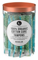 L. Tampons Organic Cotton Core Regular 30 Count (14370)<br><br><br>Case Pack Info: 8 Units