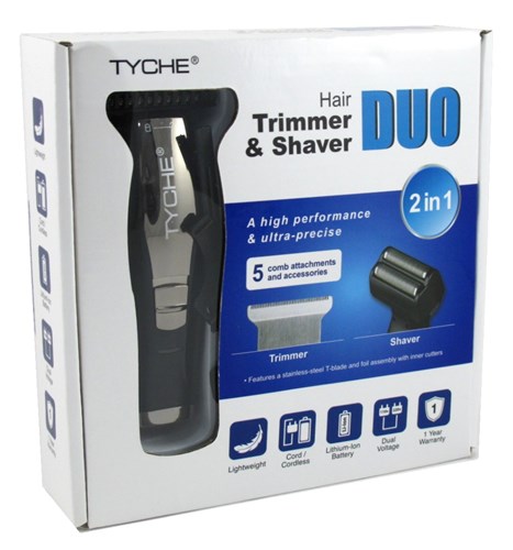 Tyche Hair Trimmer And Shaver Duo 2-In-1 (14395)<br><br><br>Case Pack Info: 24 Units