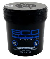 Eco Styler Styling Gel 16oz Blue/Black Super Protein (14630)<br><br><span style="color:#FF0101"><b>12 or More=Unit Price $3.14</b></span style><br>Case Pack Info: 6 Units