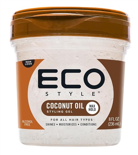 Eco Styler Styling Gel 8oz Coconut Oil Max Hold (14645)<br><br><span style="color:#FF0101"><b>12 or More=Unit Price $2.31</b></span style><br>Case Pack Info: 12 Units