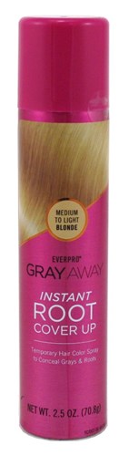 Everpro Gray Away Instant Root Cover Up Med/Lt Blonde 2.5oz (14653)<br> <span style="color:#FF0101">(ON SPECIAL 25% OFF)</span style><br><span style="color:#FF0101"><b>3 or More=Special Unit Price $5.66</b></span style><br>Case Pack Info: 12 Units