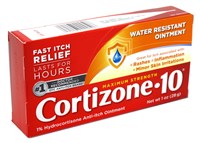 Cortizone-10 Fast Itch Relief Maximum Strength Ointment 1oz (14992)<br><br><span style="color:#FF0101"><b>12 or More=Unit Price $5.64</b></span style><br>Case Pack Info: 36 Units