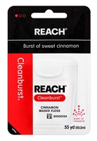 Reach Waxed Floss 55Yd Clean Burst Cinnamon (6 Pieces) (15280)<br><br><br>Case Pack Info: 6 Units