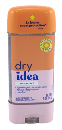 Dry Idea Deodorant 3oz Gel Stick Unscented Antiperspirant (15513)<br><br><br>Case Pack Info: 12 Units