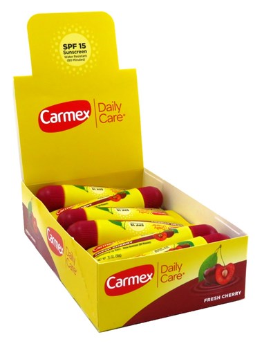 Carmex Lip Balm Tube Fresh Cherry Spf#15 0.35oz (12 Pieces) (15664)<br><br><br>Case Pack Info: 30 Units