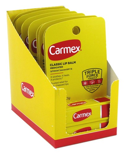 Carmex Lip Balm Stick Original Spf#15 0.15oz (12 Pieces) (15665)<br><br><br>Case Pack Info: 12 Units