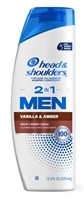 Head & Shoulders Men Shampoo 2-In-1 Vanilla & Amber 12.5oz (15916)<br><br><br>Case Pack Info: 6 Units