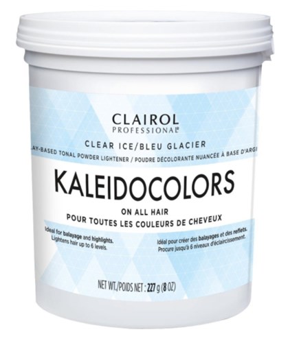 Clairol Kaleidocolor Powder Clear Ice 8oz Tub (16368)<br><br><span style="color:#FF0101"><b>12 or More=Unit Price $7.88</b></span style><br>Case Pack Info: 12 Units