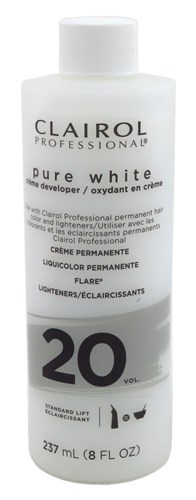 Clairol Pure White 20 Creme Developer Standard Lift 8oz (16552)<br><br><span style="color:#FF0101"><b>12 or More=Unit Price $1.40</b></span style><br>Case Pack Info: 12 Units