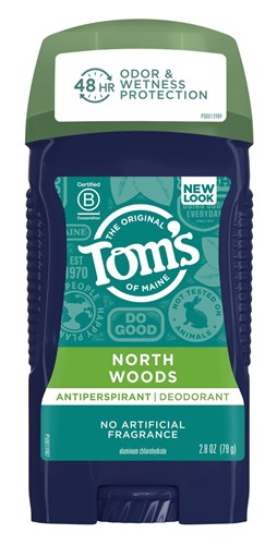 Toms Nat Deodorant Mens Stick North Woods 2.8oz (16631)<br><br><br>Case Pack Info: 12 Units