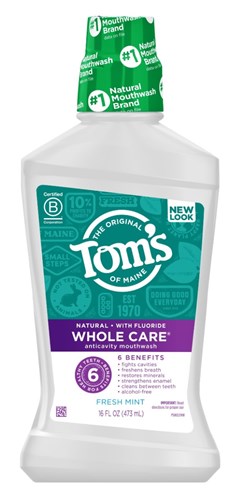 Toms Mouthwash Fluoride Anti-Cavity Fresh Mint 16oz (16646)<br><br><br>Case Pack Info: 6 Units