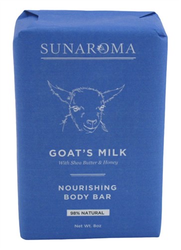 Sunaroma Soap Bar Goats Milk Shea Butter + Honey 8oz (17031)<br><br><br>Case Pack Info: 36 Units