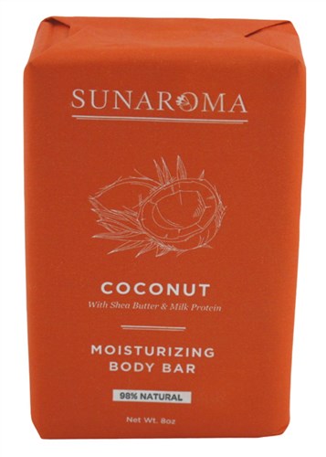 Sunaroma Soap Bar Coconut Shea Butter + Milk Protein 8oz (17033)<br><br><br>Case Pack Info: 36 Units