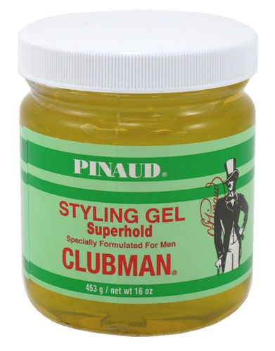 Clubman Style Gel Mens Super Hold 16oz Jar (17090)<br><br><span style="color:#FF0101"><b>12 or More=Unit Price $4.94</b></span style><br>Case Pack Info: 12 Units