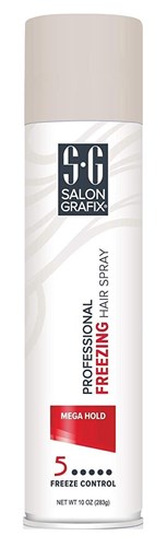 Salon Grafix Hairspray Freezing Mega Hold 10oz (17102)<br><span style="color:#FF0101">(ON SPECIAL 8% OFF)</span style><br><span style="color:#FF0101"><b>6 or More=Special Unit Price $5.11</b></span style><br>Case Pack Info: 6 Units