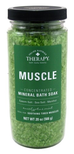 Village Nat. Bath Soak Muscle Eucalyptus Mint 20oz Jar (17501)<br> <span style="color:#FF0101">(ON SPECIAL 7% OFF)</span style><br><span style="color:#FF0101"><b>12 or More=Special Unit Price $5.78</b></span style><br>Case Pack Info: 4 Units