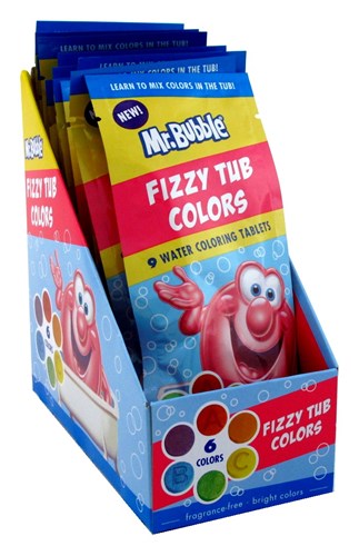 Mr Bubble Fizzy Tub Colors 9 Coloring Tablets (12 Pieces) (17520)<br><br><br>Case Pack Info: 2 Units