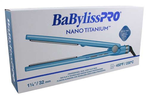 Babyliss Pro Nano Titanium Flat Iron 1.25Inch (17582)<br><br><span style="color:#FF0101"><b>3 or More=Unit Price $57.00</b></span style><br>Case Pack Info: 6 Units