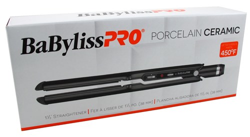 Babyliss Pro Flat Iron 1.5Inch Porcelain Ceramic (17616)<br><br><span style="color:#FF0101"><b>3 or More=Unit Price $34.57</b></span style><br>Case Pack Info: 6 Units