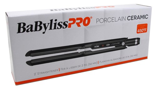 Babyliss Pro Flat Iron 2Inch Porcelain Ceramic (17617)<br><br><span style="color:#FF0101"><b>3 or More=Unit Price $34.57</b></span style><br>Case Pack Info: 6 Units