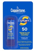 Coppertone Spf#50 Sport Lip Balm Aloe & Vitamin-E 0.13oz (18198)<br><br><span style="color:#FF0101"><b>6 or More=Unit Price $3.75</b></span style><br>Case Pack Info: 24 Units