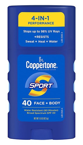 Coppertone Spf#40 Sport Stick Face + Body 1.5oz (18199)<br><br><span style="color:#FF0101"><b>6 or More=Unit Price $8.73</b></span style><br>Case Pack Info: 12 Units