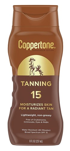 Coppertone Spf#15 Tanning Lotion 8oz (18208)<br> <span style="color:#FF0101">(ON SPECIAL 15% OFF)</span style><br><span style="color:#FF0101"><b>3 or More=Special Unit Price $8.13</b></span style><br>Case Pack Info: 12 Units