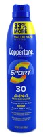 Coppertone Spf#30 Sport 4-In-1 Performance Spray 7.3oz Value (18230)<br><br><span style="color:#FF0101"><b>6 or More=Unit Price $11.54</b></span style><br>Case Pack Info: 12 Units