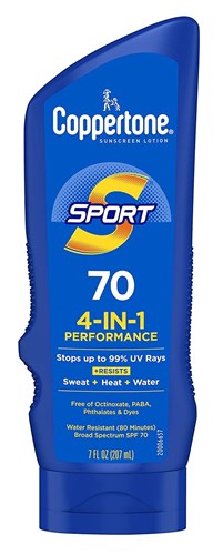 Coppertone Spf#70 Sport 4-In-1 Performance Lotion 7oz (18243)<br><br><span style="color:#FF0101"><b>6 or More=Unit Price $10.23</b></span style><br>Case Pack Info: 12 Units