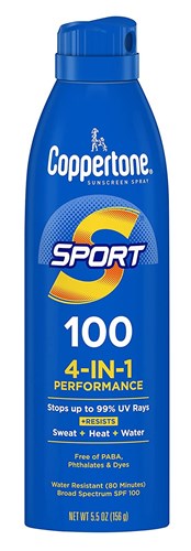 Coppertone Spf#100 Sport 4-In-1 Performance Spray 5.5oz (18244)<br><br><span style="color:#FF0101"><b>6 or More=Unit Price $10.23</b></span style><br>Case Pack Info: 12 Units