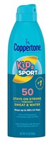 Coppertone Spf#50 Kids Sport Spray 5.5oz (18245)<br><br><span style="color:#FF0101"><b>6 or More=Unit Price $9.38</b></span style><br>Case Pack Info: 12 Units