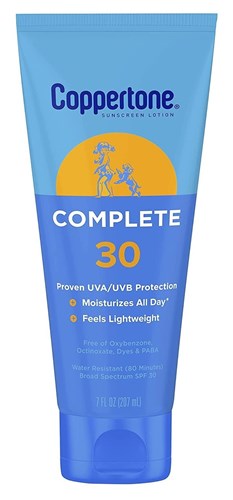 Coppertone Spf#30 Complete Lotion Tube 7oz (18409)<br><br><span style="color:#FF0101"><b>6 or More=Unit Price $9.08</b></span style><br>Case Pack Info: 12 Units