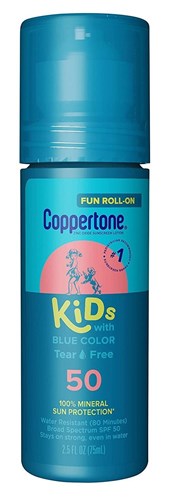 Coppertone Spf#50 Kids Roll-On With Blue Color 2.5oz (18414)<br><br><span style="color:#FF0101"><b>6 or More=Unit Price $9.54</b></span style><br>Case Pack Info: 12 Units