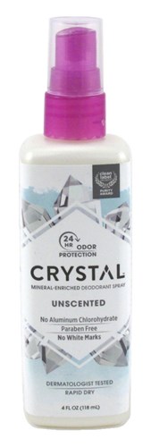 Crystal Deodorant Spray 4oz Unscented 24 Hour (18865)<br><br><span style="color:#FF0101"><b>12 or More=Unit Price $4.43</b></span style><br>Case Pack Info: 72 Units