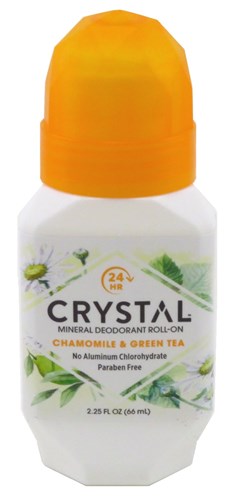Crystal Deodorant Roll-On 2.25oz Chamomile/Green Tea 24H (18871)<br><br><span style="color:#FF0101"><b>12 or More=Unit Price $4.43</b></span style><br>Case Pack Info: 72 Units