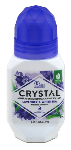 Crystal Deodorant Roll-On 2.25oz Lavender/White Tea (18872)<br><br><span style="color:#FF0101"><b>12 or More=Unit Price $4.49</b></span style><br>Case Pack Info: 72 Units