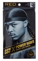 Kiss Red Durag Bow Wow Power Wave Velvet Black (3 Pieces) (19508)<br><br><br>Case Pack Info: 24 Units