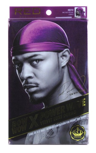 Kiss Red Durag Bow Wow Power Wave Velvet Purple (3 Pieces) (19511)<br><br><br>Case Pack Info: 24 Units